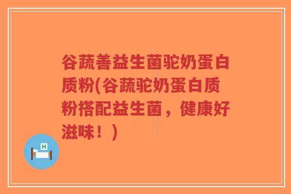谷蔬善益生菌驼奶蛋白质粉(谷蔬驼奶蛋白质粉搭配益生菌,健康好滋味!)-第1张图片-超越 谷蔬善益生菌驼奶蛋白质粉(谷蔬驼奶蛋白质粉搭配益生菌,健康好滋味!)-第1张图片-超越