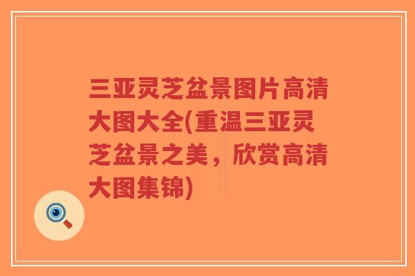 三亚灵芝盆景图片高清大图大全(重温三亚灵芝盆景之美,欣赏高清大图集锦)-第1张图片-超越 三亚灵芝盆景图片高清大图大全(重温三亚灵芝盆景之美,欣赏高清大图集锦)-第1张图片-超越