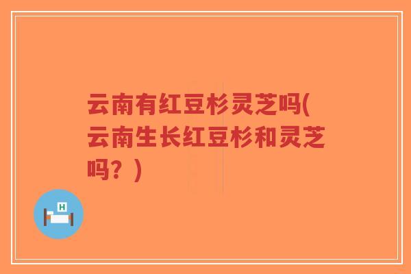 云南有红豆杉灵芝吗(云南生长红豆杉和灵芝吗?)-第1张图片-超越 云南有红豆杉灵芝吗(云南生长红豆杉和灵芝吗?)-第1张图片-超越