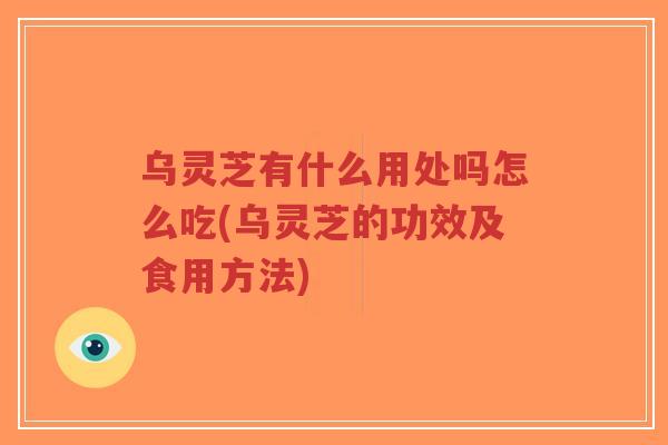 乌灵芝有什么用处吗怎么吃(乌灵芝的功效及食用方法)-第1张图片-超越 乌灵芝有什么用处吗怎么吃(乌灵芝的功效及食用方法)-第1张图片-超越
