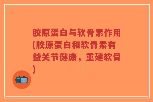 胶原蛋白与软骨素作用(胶原蛋白和软骨素有益关节健康,重建软骨)-第1张图片-超越 胶原蛋白与软骨素作用(胶原蛋白和软骨素有益关节健康,重建软骨)-第1张图片-超越