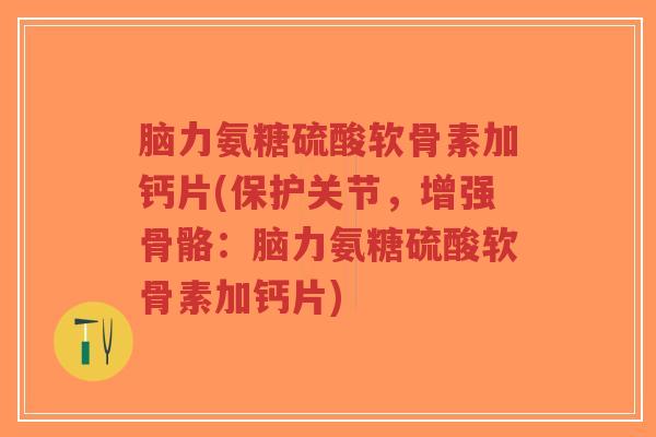 脑力氨糖硫酸软骨素加钙片(保护关节,增强骨骼:脑力氨糖硫酸软骨素加钙片)-第1张图片-超越 脑力氨糖硫酸软骨素加钙片(保护关节,增强骨骼:脑力氨糖硫酸软骨素加钙片)-第1张图片-超越