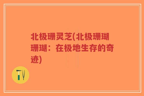 北极珊灵芝(北极珊瑚珊瑚:在极地生存的奇迹)-第1张图片-超越 北极珊灵芝(北极珊瑚珊瑚:在极地生存的奇迹)-第1张图片-超越