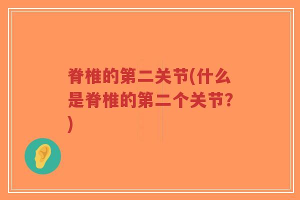 脊椎的第二关节(什么是脊椎的第二个关节?)-第1张图片-超越 脊椎的第二关节(什么是脊椎的第二个关节?)-第1张图片-超越