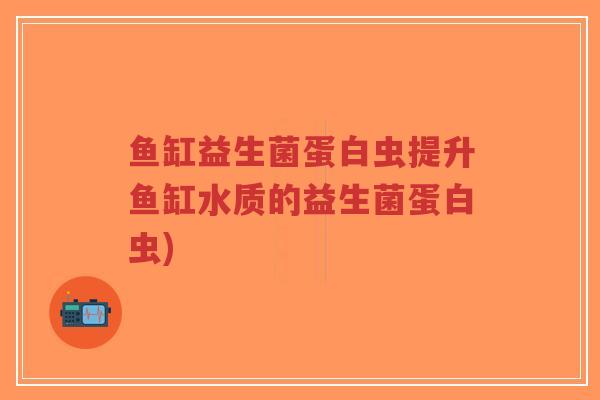 鱼缸益生菌蛋白虫提升鱼缸水质的益生菌蛋白虫)-第1张图片-超越 鱼缸益生菌蛋白虫提升鱼缸水质的益生菌蛋白虫)-第1张图片-超越