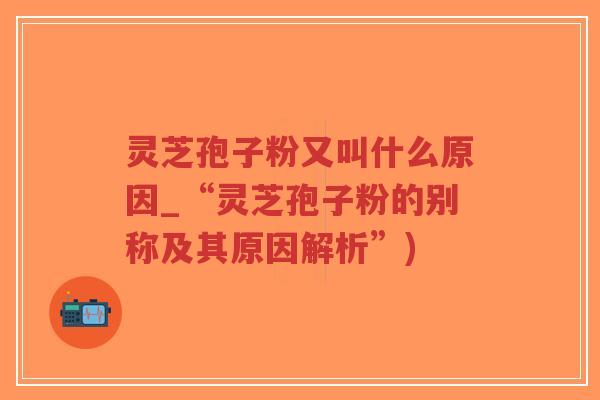 灵芝孢子粉又叫什么原因_“灵芝孢子粉的别称及其原因解析”)-第1张图片-超越 灵芝孢子粉又叫什么原因_“灵芝孢子粉的别称及其原因解析”)-第1张图片-超越