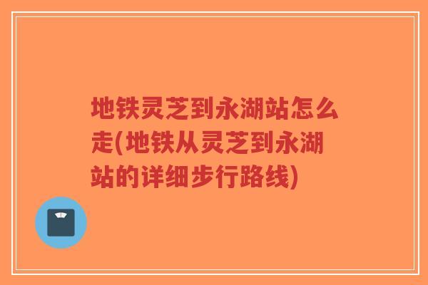 地铁灵芝到永湖站怎么走(地铁从灵芝到永湖站的详细步行路线)-第1张图片-超越 地铁灵芝到永湖站怎么走(地铁从灵芝到永湖站的详细步行路线)-第1张图片-超越