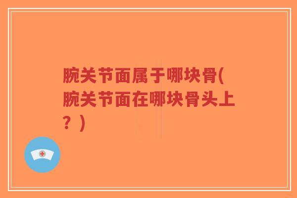 腕关节面属于哪块骨(腕关节面在哪块骨头上?)-第1张图片-超越 腕关节面属于哪块骨(腕关节面在哪块骨头上?)-第1张图片-超越