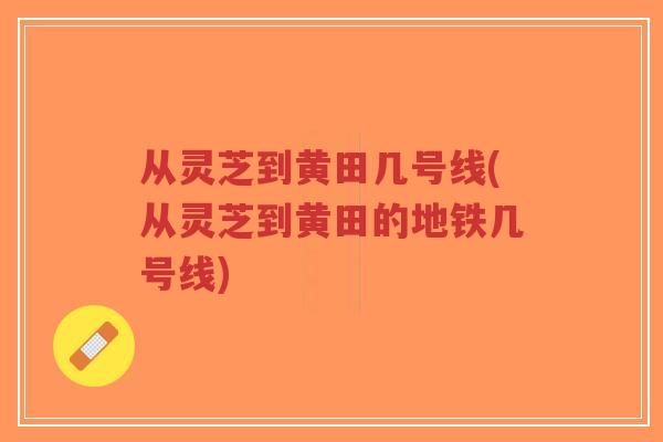 从灵芝到黄田几号线(从灵芝到黄田的地铁几号线)-第1张图片-超越 从灵芝到黄田几号线(从灵芝到黄田的地铁几号线)-第1张图片-超越