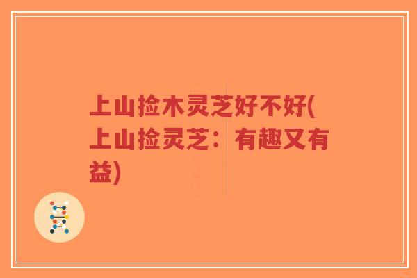 上山捡木灵芝好不好(上山捡灵芝:有趣又有益)-第1张图片-超越 上山捡木灵芝好不好(上山捡灵芝:有趣又有益)-第1张图片-超越