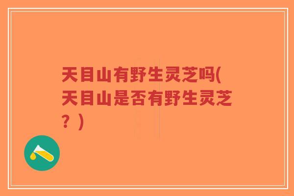 天目山有野生灵芝吗(天目山是否有野生灵芝?)-第1张图片-超越 天目山有野生灵芝吗(天目山是否有野生灵芝?)-第1张图片-超越