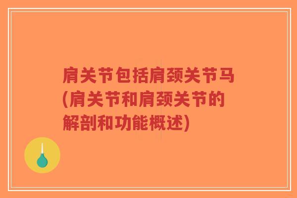 肩关节包括肩颈关节马(肩关节和肩颈关节的解剖和功能概述)-第1张图片-超越 肩关节包括肩颈关节马(肩关节和肩颈关节的解剖和功能概述)-第1张图片-超越