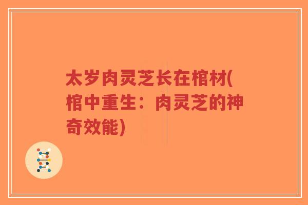 太岁肉灵芝长在棺材(棺中重生:肉灵芝的神奇效能)-第1张图片-超越 太岁肉灵芝长在棺材(棺中重生:肉灵芝的神奇效能)-第1张图片-超越
