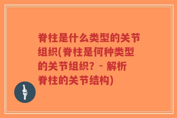 脊柱是什么类型的关节组织(脊柱是何种类型的关节组织？- 解析脊柱的关节结构)-第1张图片-超越