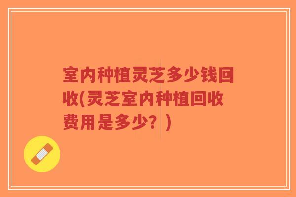 室内种植灵芝多少钱回收(灵芝室内种植回收费用是多少?)-第1张图片-超越 室内种植灵芝多少钱回收(灵芝室内种植回收费用是多少?)-第1张图片-超越