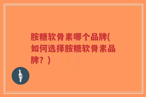 胺糖软骨素哪个品牌(如何选择胺糖软骨素品牌?)-第1张图片-超越 胺糖软骨素哪个品牌(如何选择胺糖软骨素品牌?)-第1张图片-超越