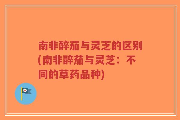 南非醉茄与灵芝的区别(南非醉茄与灵芝：不同的草药品种)-第1张图片-超越