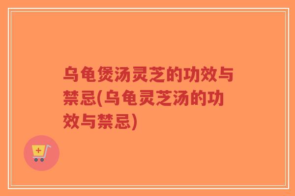 乌龟煲汤灵芝的功效与禁忌(乌龟灵芝汤的功效与禁忌)-第1张图片-超越 乌龟煲汤灵芝的功效与禁忌(乌龟灵芝汤的功效与禁忌)-第1张图片-超越