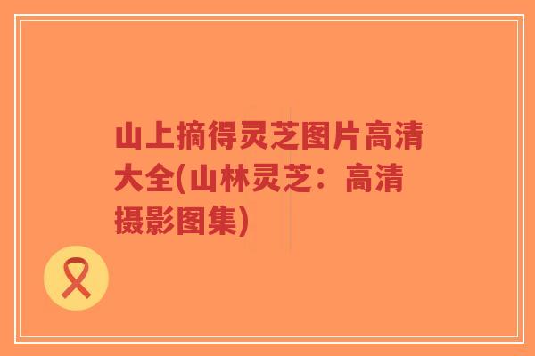 山上摘得灵芝图片高清大全(山林灵芝:高清摄影图集)-第1张图片-超越 山上摘得灵芝图片高清大全(山林灵芝:高清摄影图集)-第1张图片-超越