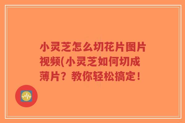 小灵芝怎么切花片图片视频(小灵芝如何切成薄片？教你轻松搞定！-第1张图片-超越