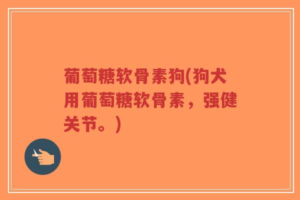 葡萄糖软骨素狗(狗犬用葡萄糖软骨素,强健关节。)-第1张图片-超越 葡萄糖软骨素狗(狗犬用葡萄糖软骨素,强健关节。)-第1张图片-超越