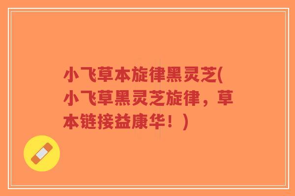 小飞草本旋律黑灵芝(小飞草黑灵芝旋律，草本链接益康华！)-第1张图片-超越