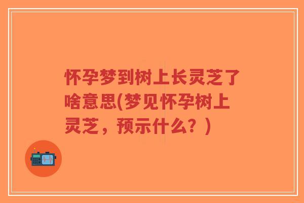 怀孕梦到树上长灵芝了啥意思(梦见怀孕树上灵芝,预示什么?)-第1张图片-超越 怀孕梦到树上长灵芝了啥意思(梦见怀孕树上灵芝,预示什么?)-第1张图片-超越