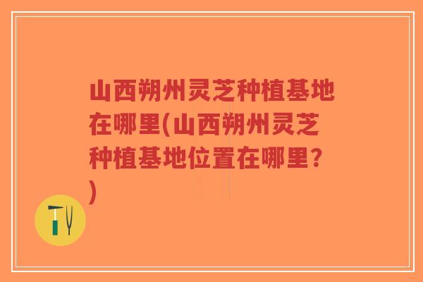 山西朔州灵芝种植基地在哪里(山西朔州灵芝种植基地位置在哪里?)-第1张图片-超越 山西朔州灵芝种植基地在哪里(山西朔州灵芝种植基地位置在哪里?)-第1张图片-超越