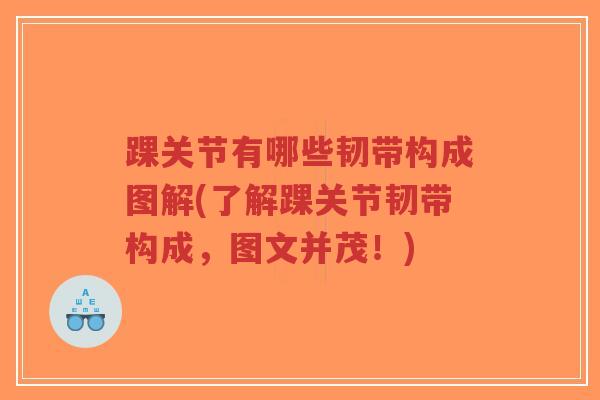 踝关节有哪些韧带构成图解(了解踝关节韧带构成,图文并茂!)-第1张图片-超越 踝关节有哪些韧带构成图解(了解踝关节韧带构成,图文并茂!)-第1张图片-超越