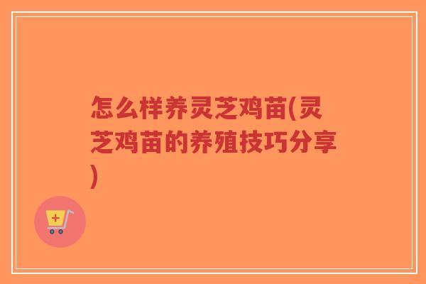 怎么样养灵芝鸡苗(灵芝鸡苗的养殖技巧分享)-第1张图片-超越 怎么样养灵芝鸡苗(灵芝鸡苗的养殖技巧分享)-第1张图片-超越