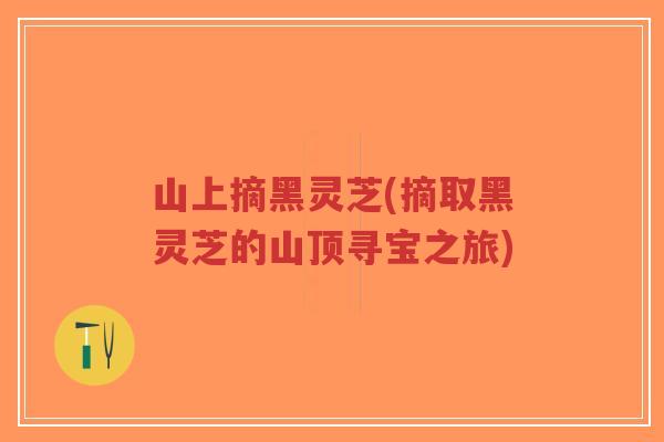山上摘黑灵芝(摘取黑灵芝的山顶寻宝之旅)-第1张图片-超越 山上摘黑灵芝(摘取黑灵芝的山顶寻宝之旅)-第1张图片-超越