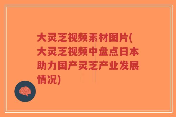 大灵芝视频素材图片(大灵芝视频中盘点日本助力国产灵芝产业发展情况)-第1张图片-超越