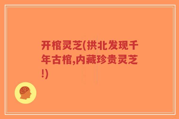 开棺灵芝(拱北发现千年古棺,内藏珍贵灵芝!)-第1张图片-超越 开棺灵芝(拱北发现千年古棺,内藏珍贵灵芝!)-第1张图片-超越