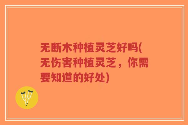 无断木种植灵芝好吗(无伤害种植灵芝,你需要知道的好处)-第1张图片-超越 无断木种植灵芝好吗(无伤害种植灵芝,你需要知道的好处)-第1张图片-超越