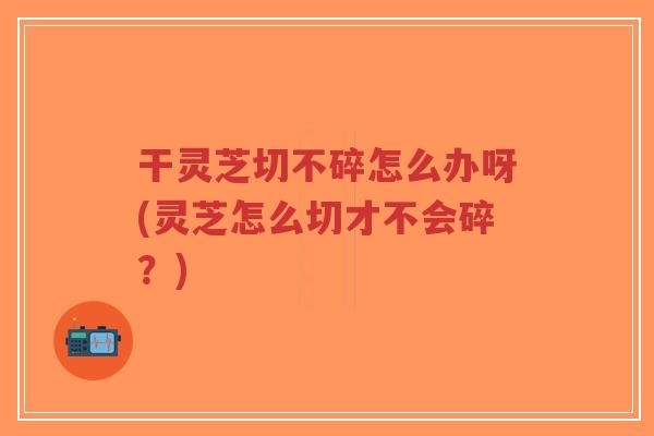 干灵芝切不碎怎么办呀(灵芝怎么切才不会碎?)-第1张图片-超越 干灵芝切不碎怎么办呀(灵芝怎么切才不会碎?)-第1张图片-超越