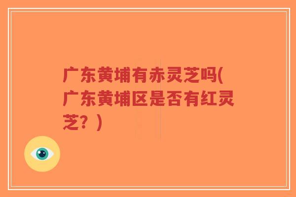 广东黄埔有赤灵芝吗(广东黄埔区是否有红灵芝?)-第1张图片-超越 广东黄埔有赤灵芝吗(广东黄埔区是否有红灵芝?)-第1张图片-超越