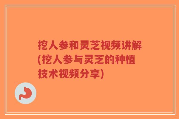 挖人参和灵芝视频讲解(挖人参与灵芝的种植技术视频分享)-第1张图片-超越 挖人参和灵芝视频讲解(挖人参与灵芝的种植技术视频分享)-第1张图片-超越