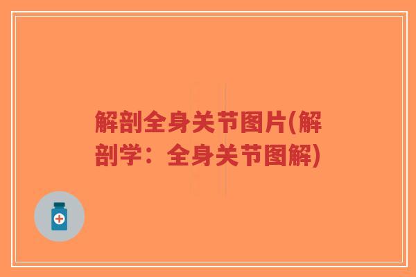 解剖全身关节图片(解剖学:全身关节图解)-第1张图片-超越 解剖全身关节图片(解剖学:全身关节图解)-第1张图片-超越