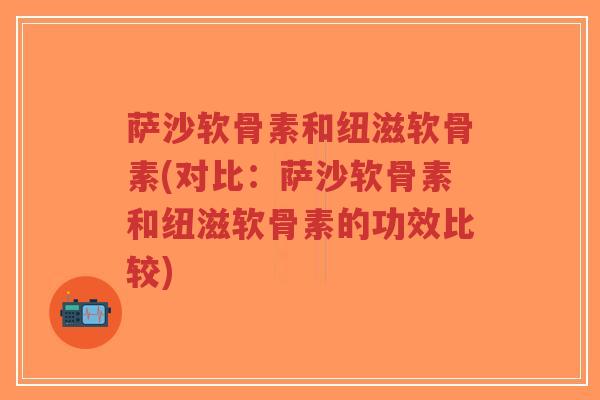 萨沙软骨素和纽滋软骨素(对比:萨沙软骨素和纽滋软骨素的功效比较)-第1张图片-超越 萨沙软骨素和纽滋软骨素(对比:萨沙软骨素和纽滋软骨素的功效比较)-第1张图片-超越