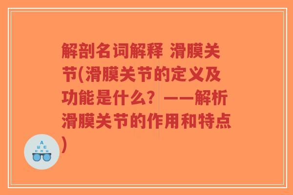 解剖名词解释 滑膜关节(滑膜关节的定义及功能是什么?——解析滑膜关节的作用和特点)-第1张图片-超越 解剖名词解释 滑膜关节(滑膜关节的定义及功能是什么?——解析滑膜关节的作用和特点)-第1张图片-超越