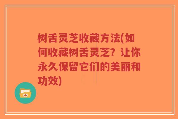 树舌灵芝收藏方法(如何收藏树舌灵芝?让你永久保留它们的美丽和功效)-第1张图片-超越 树舌灵芝收藏方法(如何收藏树舌灵芝?让你永久保留它们的美丽和功效)-第1张图片-超越