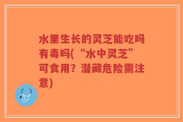 水里生长的灵芝能吃吗有毒吗(“水中灵芝”可食用?潜藏危险需注意)-第1张图片-超越 水里生长的灵芝能吃吗有毒吗(“水中灵芝”可食用?潜藏危险需注意)-第1张图片-超越