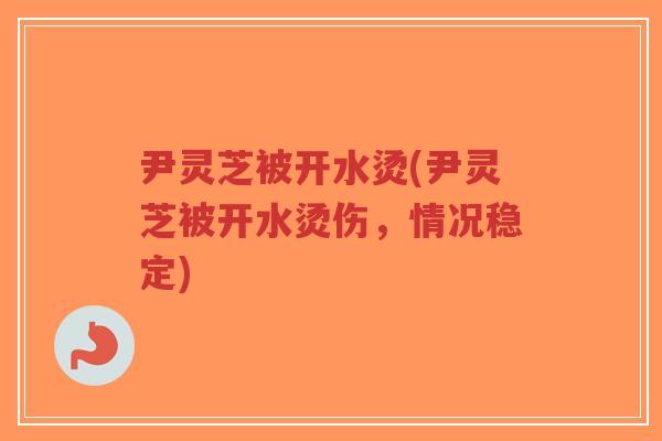 尹灵芝被开水烫(尹灵芝被开水烫伤,情况稳定)-第1张图片-超越 尹灵芝被开水烫(尹灵芝被开水烫伤,情况稳定)-第1张图片-超越