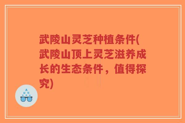 武陵山灵芝种植条件(武陵山顶上灵芝滋养成长的生态条件,值得探究)-第1张图片-超越 武陵山灵芝种植条件(武陵山顶上灵芝滋养成长的生态条件,值得探究)-第1张图片-超越