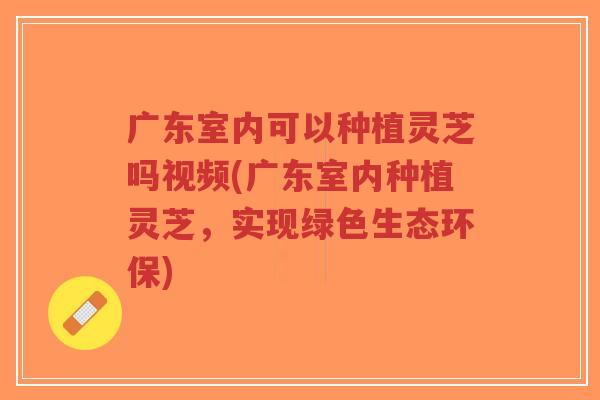 广东室内可以种植灵芝吗视频(广东室内种植灵芝,实现绿色生态环保)-第1张图片-超越 广东室内可以种植灵芝吗视频(广东室内种植灵芝,实现绿色生态环保)-第1张图片-超越