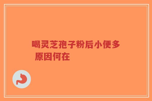 喝灵芝孢子粉后小便多 原因何在-第1张图片-超越 喝灵芝孢子粉后小便多 原因何在-第1张图片-超越