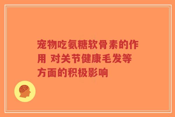 宠物吃氨糖软骨素的作用 对关节健康毛发等方面的积极影响-第1张图片-超越