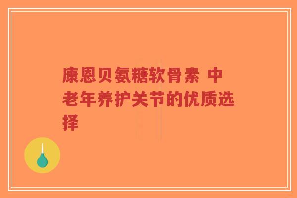 康恩贝氨糖软骨素 中老年养护关节的优质选择-第1张图片-超越 康恩贝氨糖软骨素 中老年养护关节的优质选择-第1张图片-超越