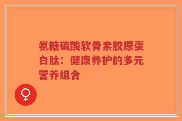 氨糖硫酸软骨素胶原蛋白肽:健康养护的多元营养组合-第1张图片-超越 氨糖硫酸软骨素胶原蛋白肽:健康养护的多元营养组合-第1张图片-超越