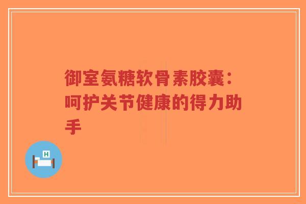 御室氨糖软骨素胶囊:呵护关节健康的得力助手-第1张图片-超越 御室氨糖软骨素胶囊:呵护关节健康的得力助手-第1张图片-超越